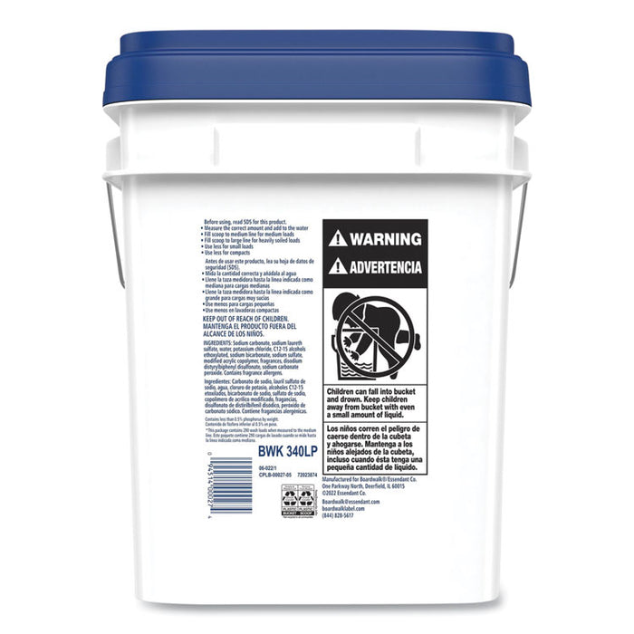 Powder Laundry Detergent, Low Foam, Crisp Clean Scent, 18 lb Pail