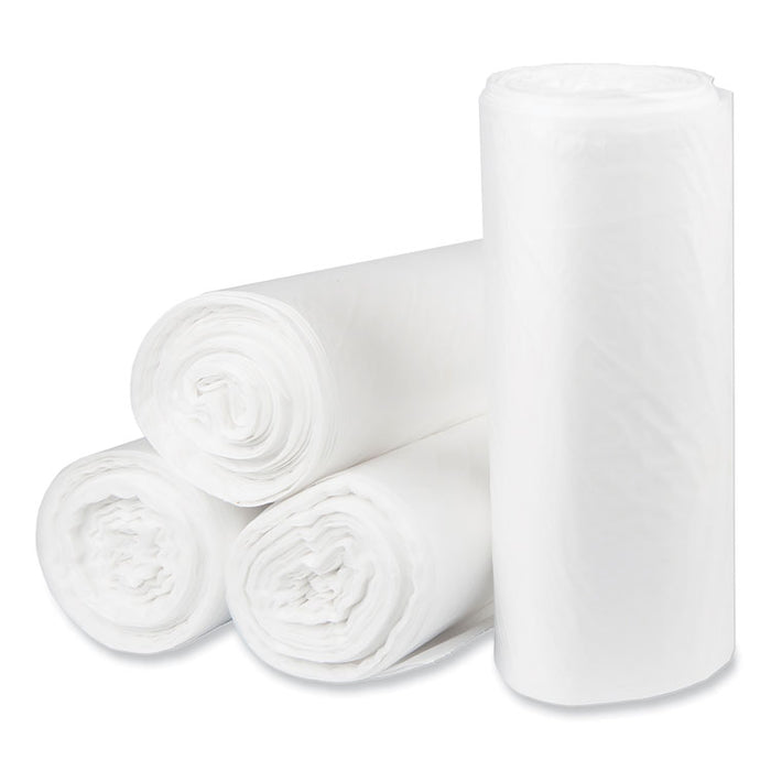 Eco Strong Plus Can Liners, 40 gal, 16 mic, 40" x 46", Natural, Perforated Roll, 250/Carton