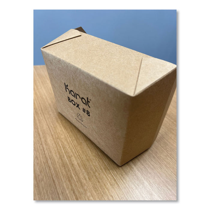 Reclosable Kraft Take-Out Box, 48 oz, 6.93 x 5.62 x 2.4, Brown, Paper, 300/Carton