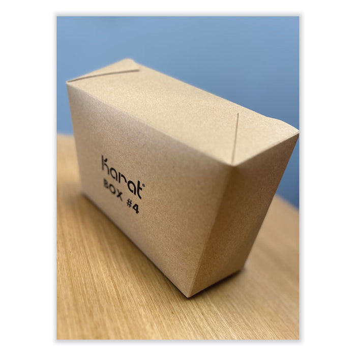 Reclosable Kraft Take-Out Box, 110 oz, 8.93 x 6.65 x 3.5, Brown, Paper, 160/Carton
