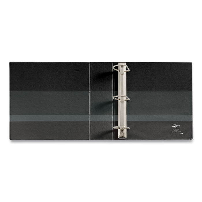 Heavy-Duty Non Stick View Binder with DuraHinge and Slant Rings, 3 Rings, 3" Capacity, 11 x 8.5, Black, (5600)