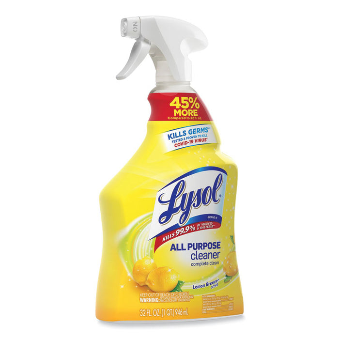 Ready-to-Use All-Purpose Cleaner, Lemon Breeze Scent, 32 oz Spray Bottle