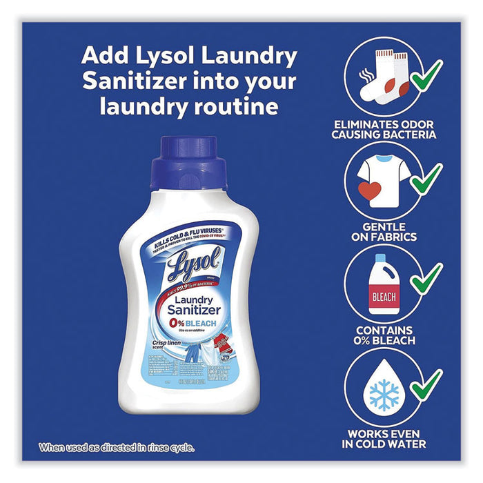 Laundry Sanitizer, Liquid, Crisp Linen Scent, 90 oz, 4/Carton