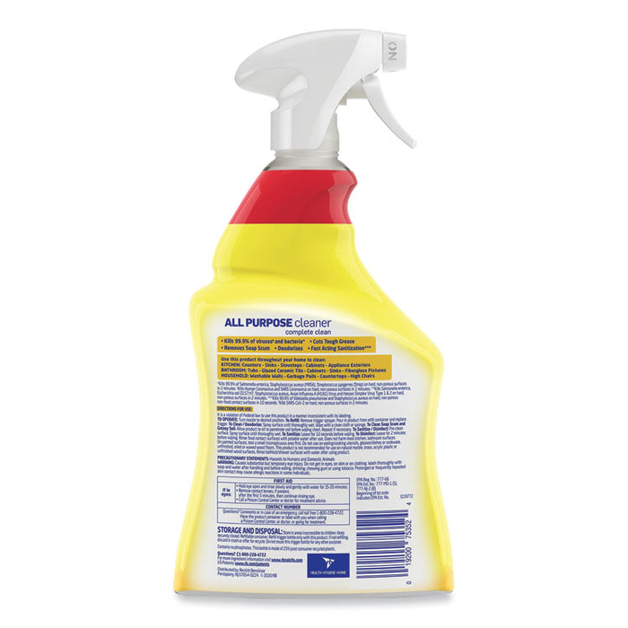 Ready-to-Use All-Purpose Cleaner, Lemon Breeze Scent, 32 oz Spray Bottle, 12/Carton