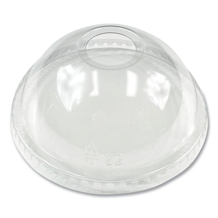 PET Cold Cup Dome Lids, Fits 9 oz to 10 oz Cold Cups, Plastic, Clear, 1,000/Carton