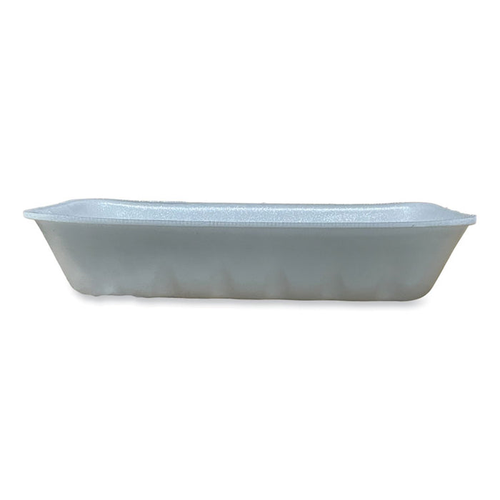 Meat Trays, #10K, 10.75 x 5.95 x 1.87, White, Foam, 250/Carton