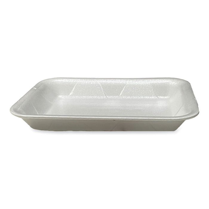 Meat Trays, #4P, 9.5 x 7.19 x 1.2, White, Foam, 500/Carton