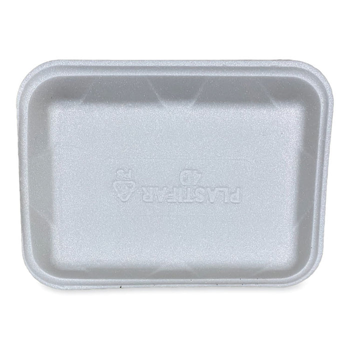 Meat Trays, #4D, 9.47 x 7.12 x 1.32, White, Foam, 500/Carton