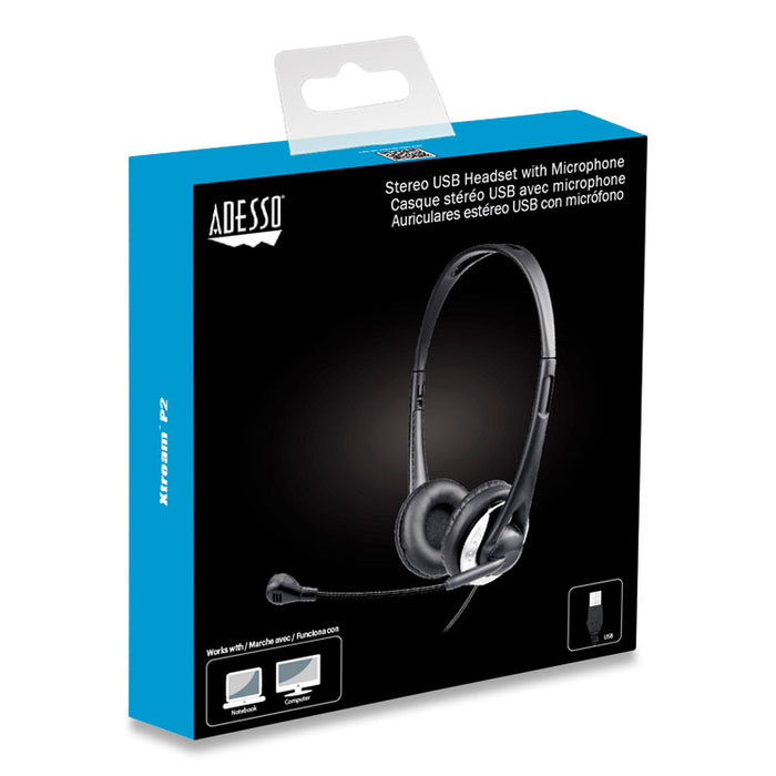 Xtream P2 Binaural Over The Head Headset with Microphone, Black