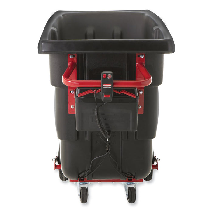 0.5 cu yd Motorized Roto Tilt Truck, 850 lb Capacity, Black