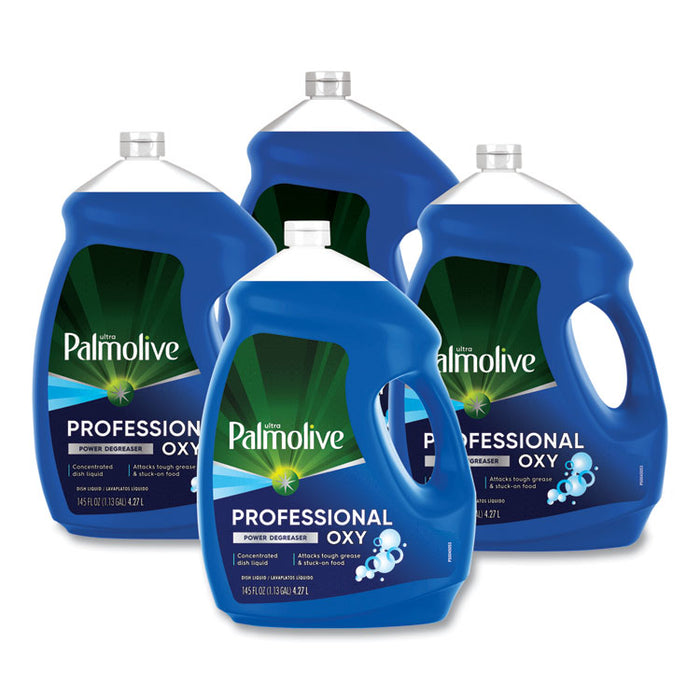 Professional Oxy Power Degreaser Liquid Dish Soap, Fresh Scent, 145 oz Bottle, 4/Carton
