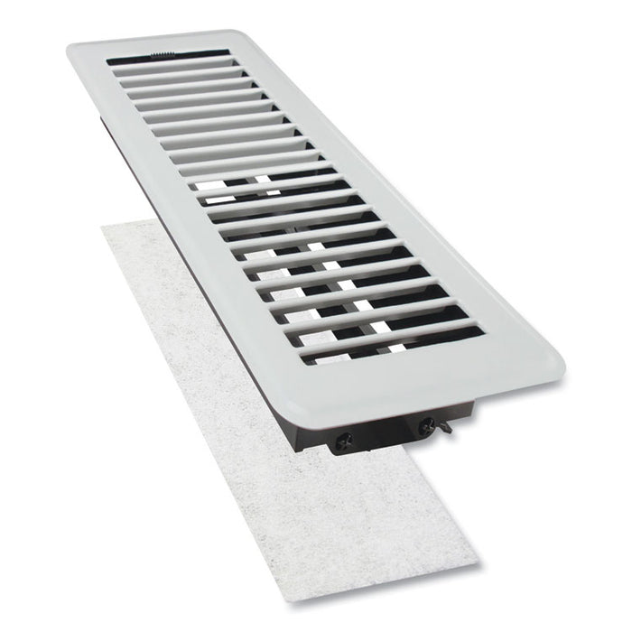 Electrostatic Register Filter, 4 x 12 x 0.1, White, 12/Pack