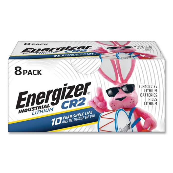 Industrial Lithium CR2 Photo Battery, 3 V, 8/Pack