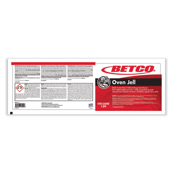 Oven Jell Cleaner, 1 gal Bottle, 4/Carton