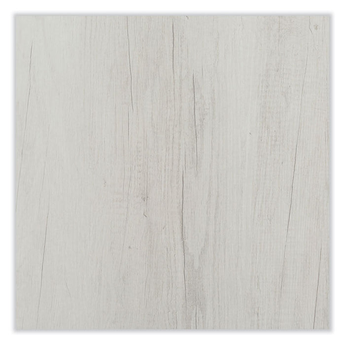 Coffee Table, Rectangular, 51 x 23.78 x 16, White Ash Top, Silver Base