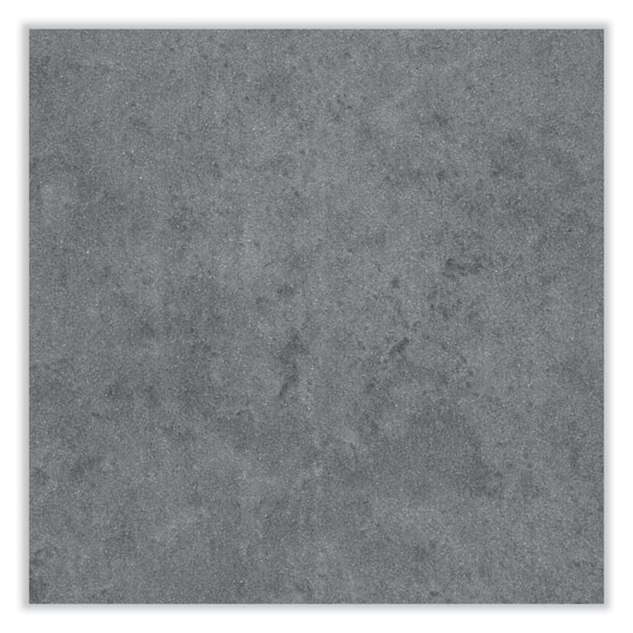 Coffee Table, Rectangular. 48 x 23.75 x 16, Stone Gray Top, Silver Base