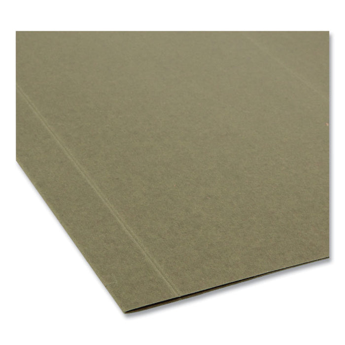 Box Bottom Hanging File Folders, 2" Capacity, Letter Size, Standard Green, 25/Box