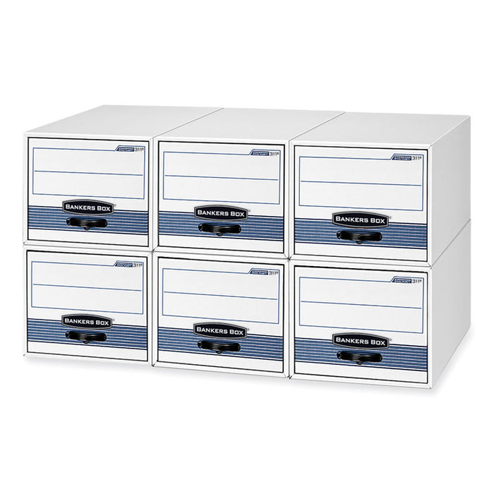 STOR/DRAWER STEEL PLUS Extra Space-Savings Storage Drawers, Letter-Size Files, 14" x 25.5" x 11.5", White/Blue, 6/Carton