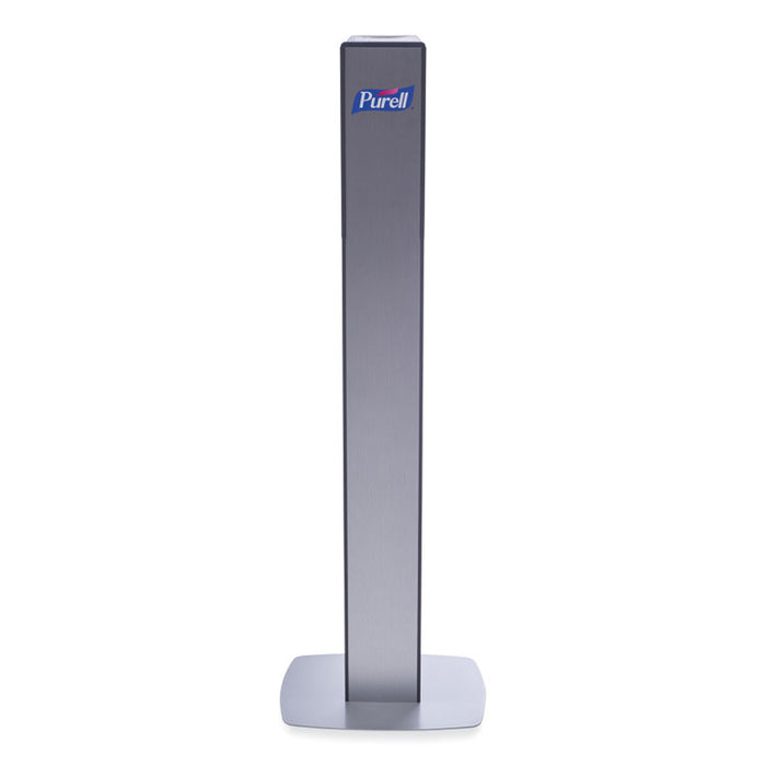 MESSENGER ES8 Silver Panel Floor Stand with Dispenser, 1,200 mL, 16.75 x 6 x 40, Silver/Graphite