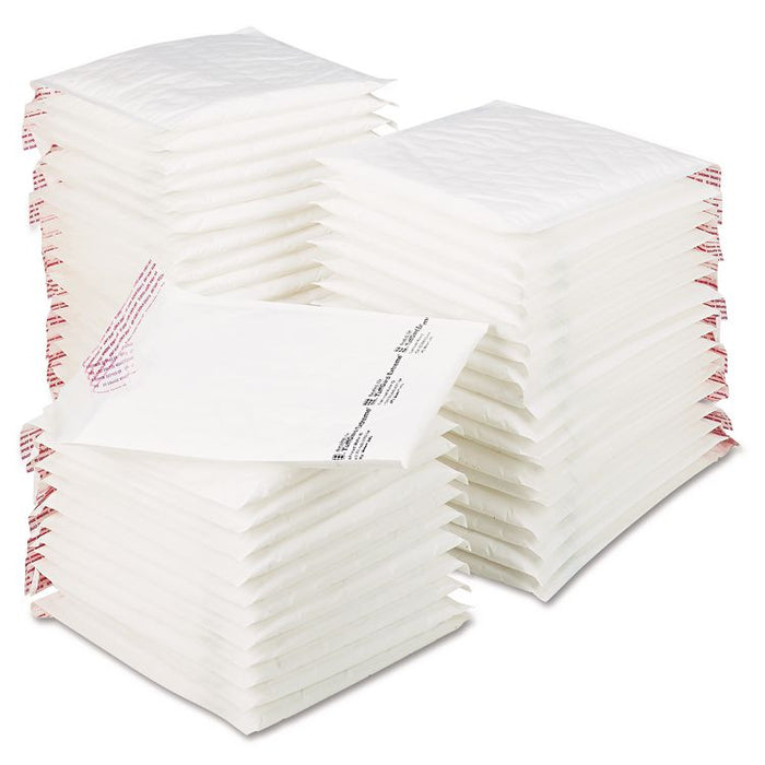 Jiffy TuffGard Extreme Self-Seal Mailer, #2, Barrier Bubble Air Cell Cushion, Self-Adhesive Closure, 8.5 x 12, White, 50/CT