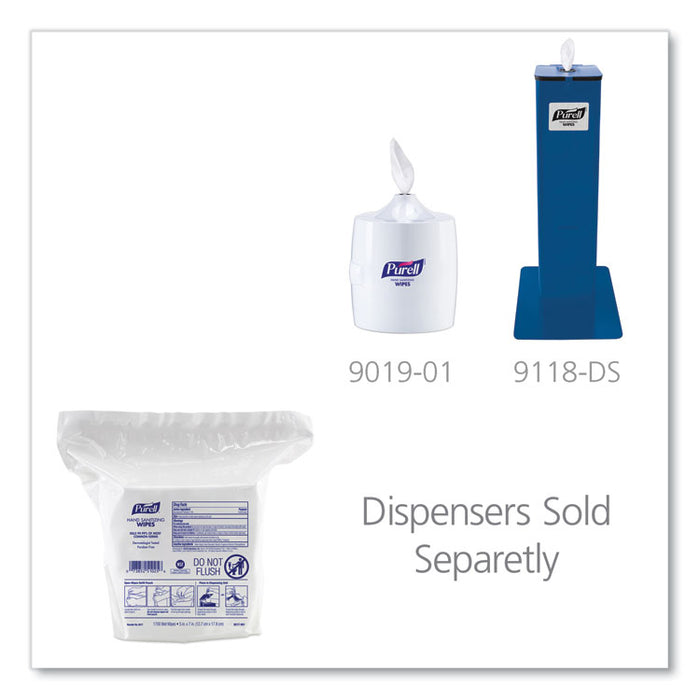 Hand Sanitizing Wipes, 3-Ply, 8.25 x 14.06, Fresh Citrus Scent, White, 1,700 Wipes/Pouch, 2 Pouches/Carton