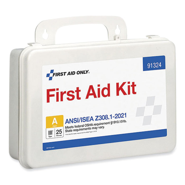 ANSI 2021 First Aid Kit for 25 People, 94 Pieces, Plastic Case