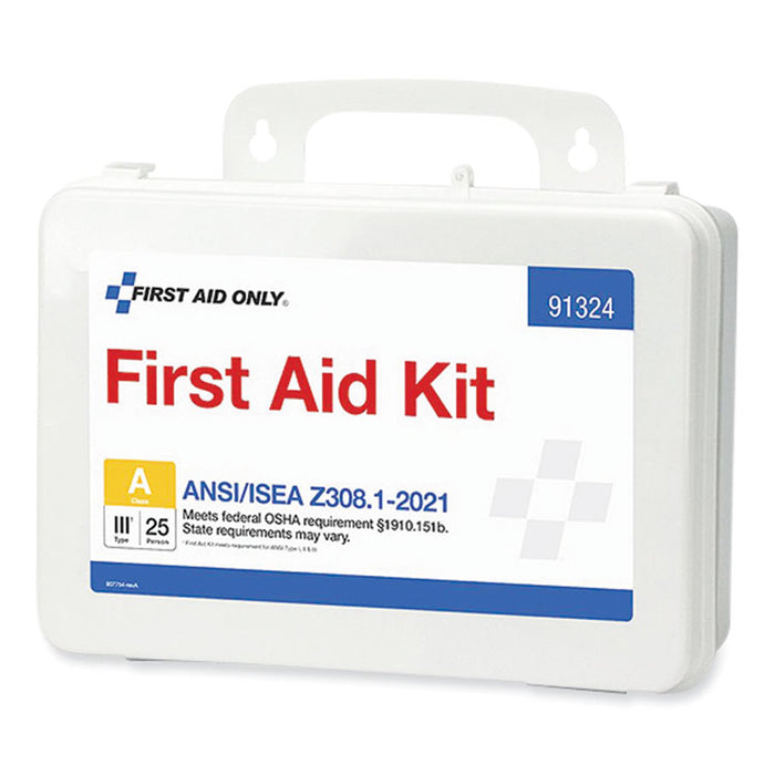 ANSI 2021 First Aid Kit for 25 People, 94 Pieces, Plastic Case