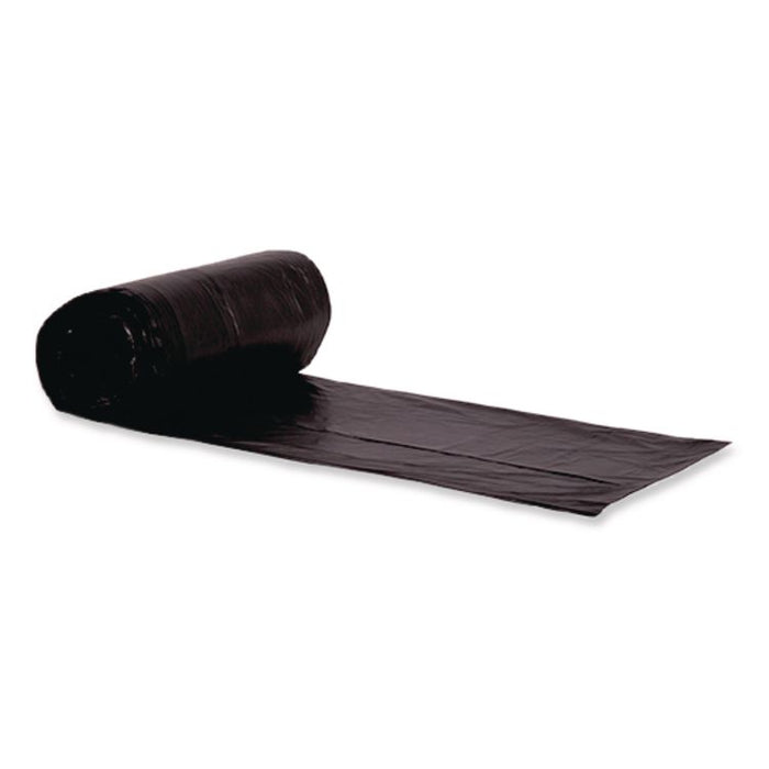 Linear Low-Density Can Liners, 10 gal, 0.55 mil, 24" x 23", Black, Flat Pack, 500/Carton