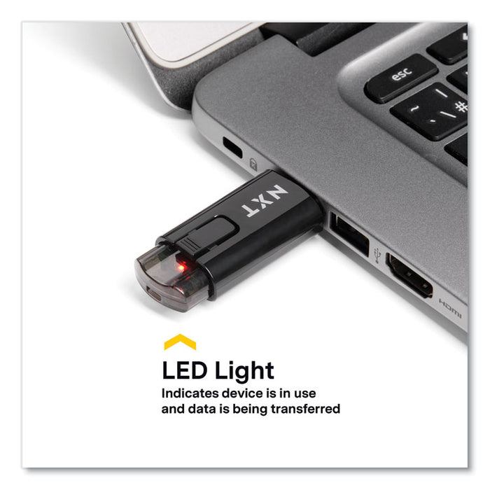 USB 2.0 Type-A Flash Drive, 8 GB, Black