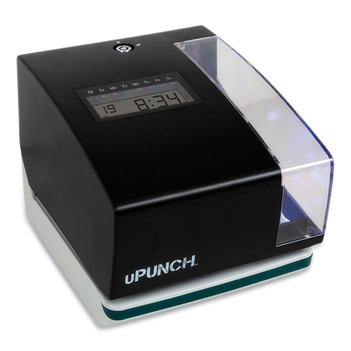 Digital Time Clock and Date Stamp Bundle, Digital Display, Black