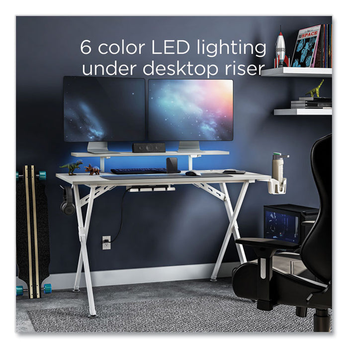 Vizon 47" Gaming Desk, 47.2" x 26.6" x 35", White Colorway