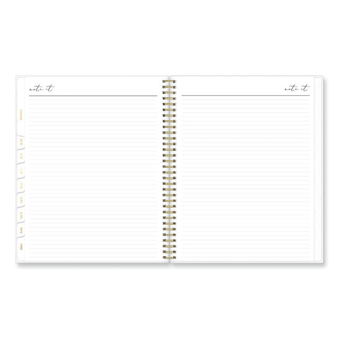 Life Note-It Leah Weekly/Monthly Notes Planner, Floral Artwork, 11 x 8.5, Gray/Pink/White Cover, 12-Month (Jan to Dec): 2026