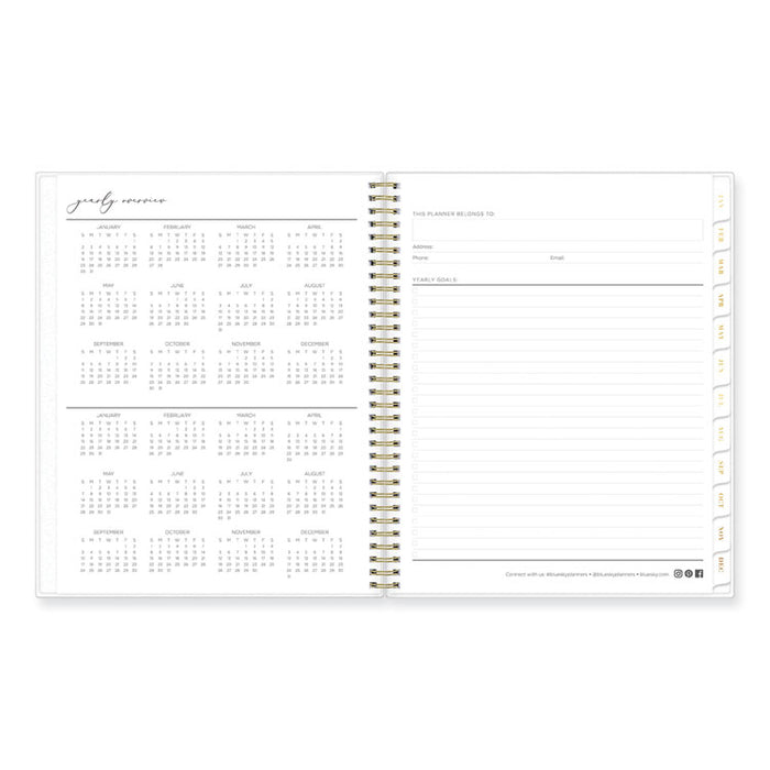 Life Note-It Leah Weekly/Monthly Notes Planner, Floral Artwork, 11 x 8.5, Gray/Pink/White Cover, 12-Month (Jan to Dec): 2026