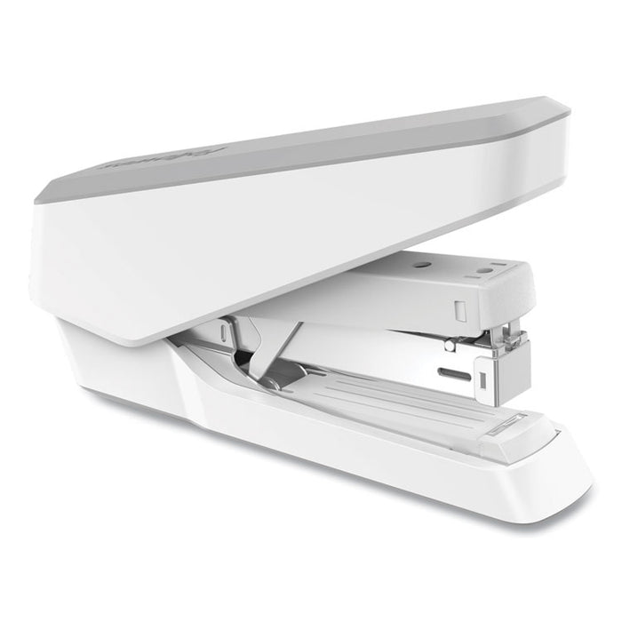 LX870 EasyPress Stapler with Antimicrobial Protection, 40-Sheet Capacity, Gray/White