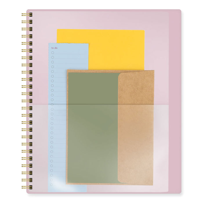 Harmony Weekly/Monthly Poly Planner, 8.81 x 7.88, Pink Cover, 13-Month: Jan 2026 to Jan 2027