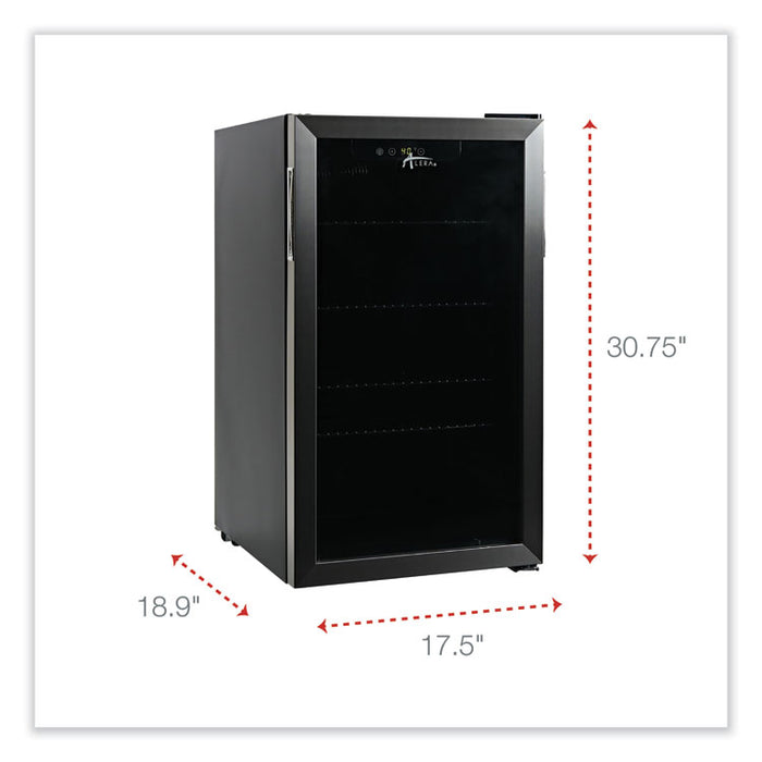 3.4 Cu Ft Beverage Cooler, Stainless Steel/Black
