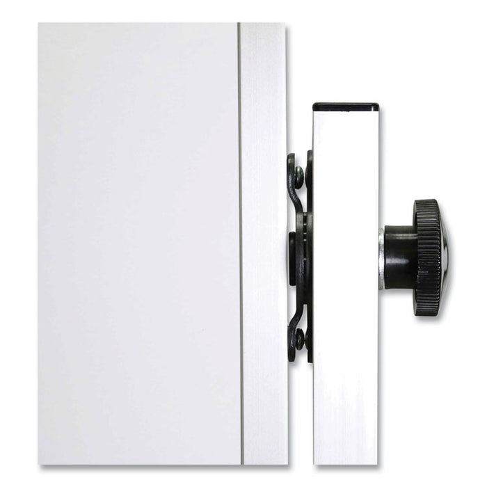Reversible Magnetic Porcelain Whiteboard with Aluminum Frame, 36" x 48", White Surface, Satin Aluminum Frame