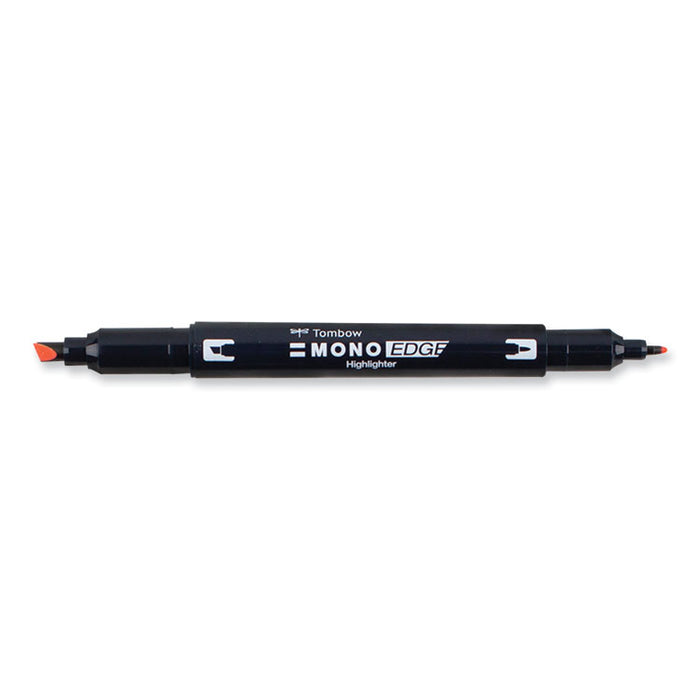 Edge Highlighters, Red Ink, Chisel/Bullet Tip, Red Barrel, 10/Box