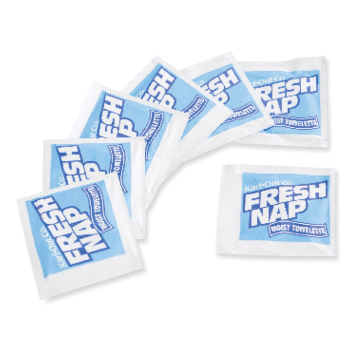 Fresh Nap Moist Towelettes, Individually Wrapped, 7 x 5, Citrus Scent, 1,000/Carton