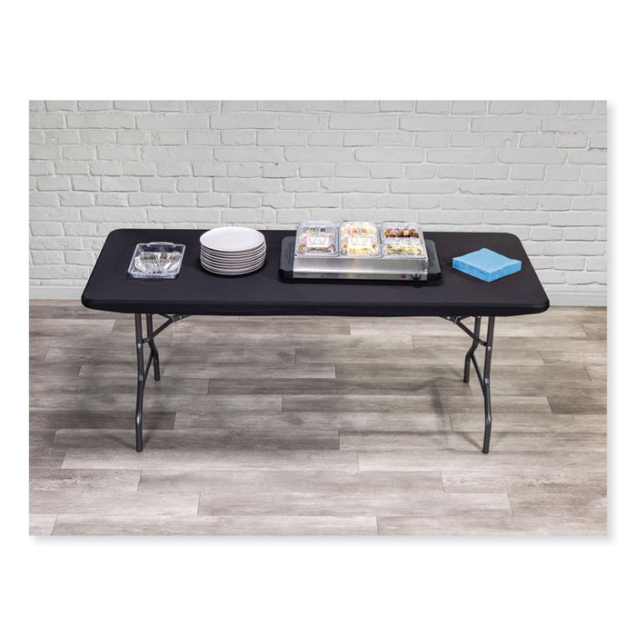 iGear Fabric Table Top Cap Cover, Polyester/Spandex, 30" x 72", Black