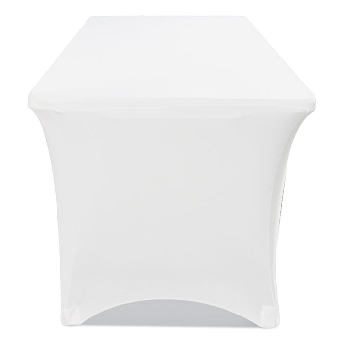 iGear Fabric Table Cover, Polyester/Spandex, 30" x 72", White