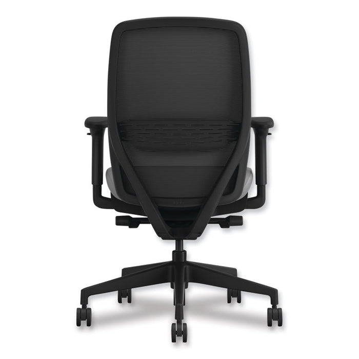 Nucleus Series Recharge Task Chair, 16.63 to 21.13 Seat Height, Frost Seat, Black Back, Black Base