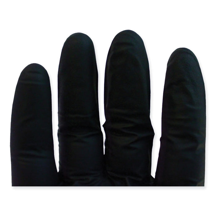 ProGuard Powder Free Nitrile Gloves, Powder-Free, Large, 3.5 mil Thick, 9.65" Long, Black, 100/Box, 10 Boxes/Carton