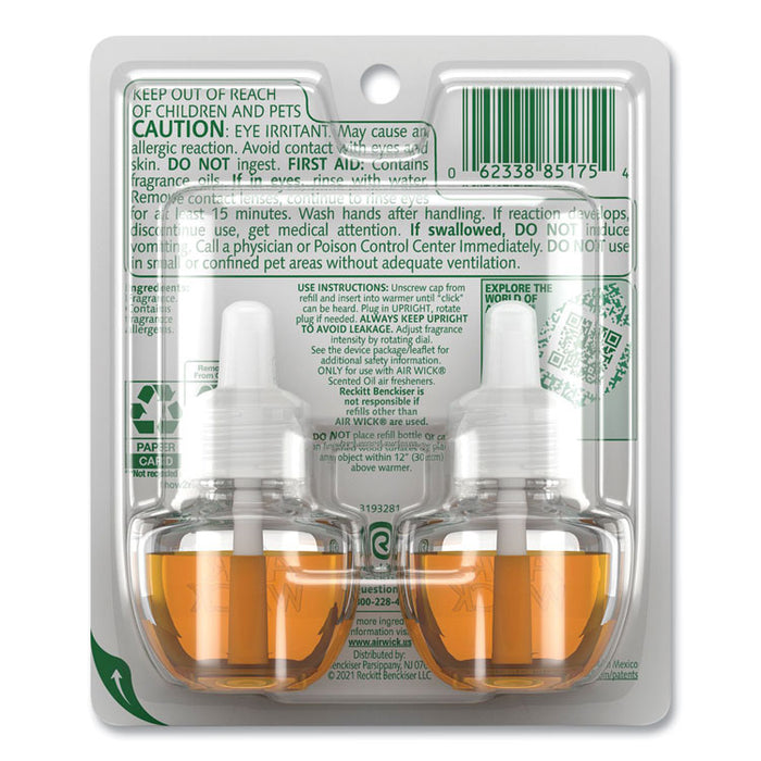 Scented Oil Twin Refill, Hawaii Exotic Papaya and Hibiscus Flower, 0.67 oz, 2/Pack, 6 Packs/Carton
