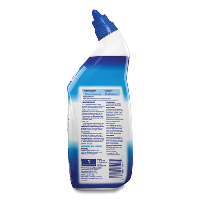 Toilet Bowl Cleaner with Hydrogen Peroxide, Ocean Fresh Scent, 24 oz Angle-Neck Bottle, 9/Carton