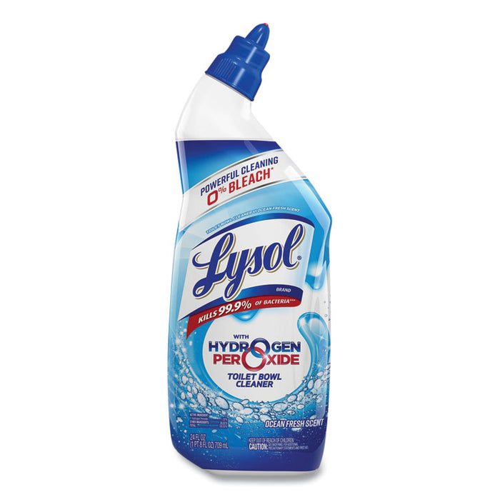 Toilet Bowl Cleaner with Hydrogen Peroxide, Ocean Fresh Scent, 24 oz Angle-Neck Bottle, 9/Carton