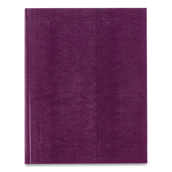 Executive Notebook with Ribbon Bookmark, 1-Subject, Medium/College Rule, Grape Cover, (75) 10.75 x 8.5 Sheets