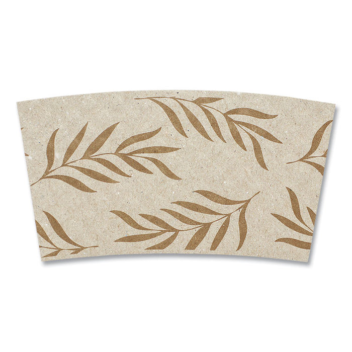 Hot Cup Sleeves, Fits 8 oz Cups, Natural, 1,000/Carton