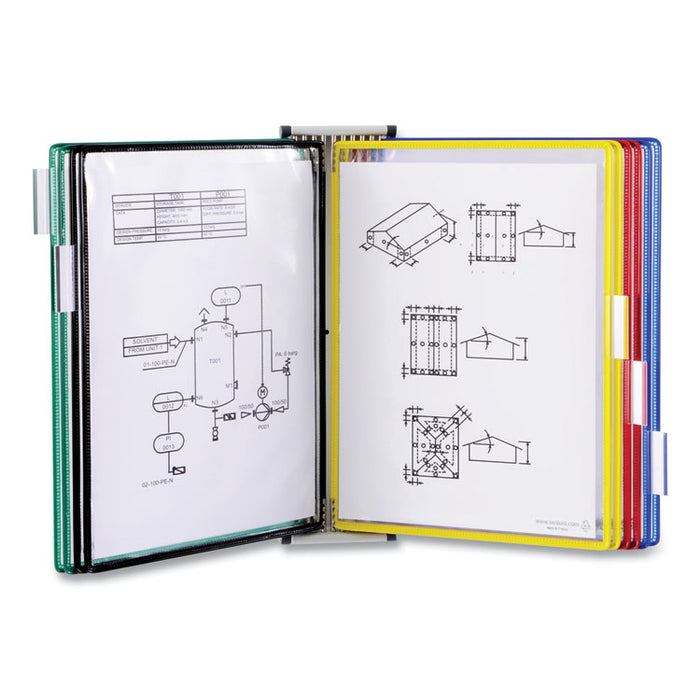 Wall Unit Magnetic Starter Set, 10 Sections, 20-Sheet Capacity, Gray