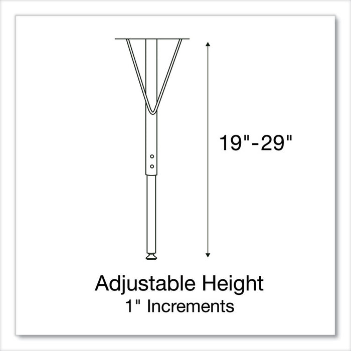 Height Adjustable Activity Table, Round, 60" x 19" to 29", Gray Granite Top, Black Legs, 4/Pallet
